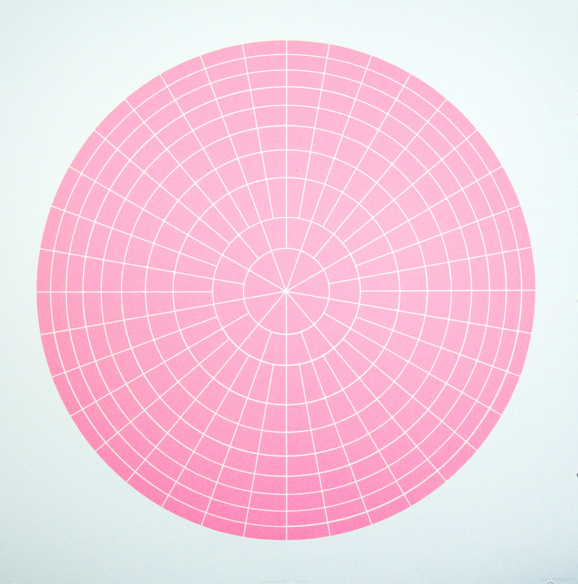 Array 700 Pink, 2005-2012, woodblock print, 33 x 33 inches