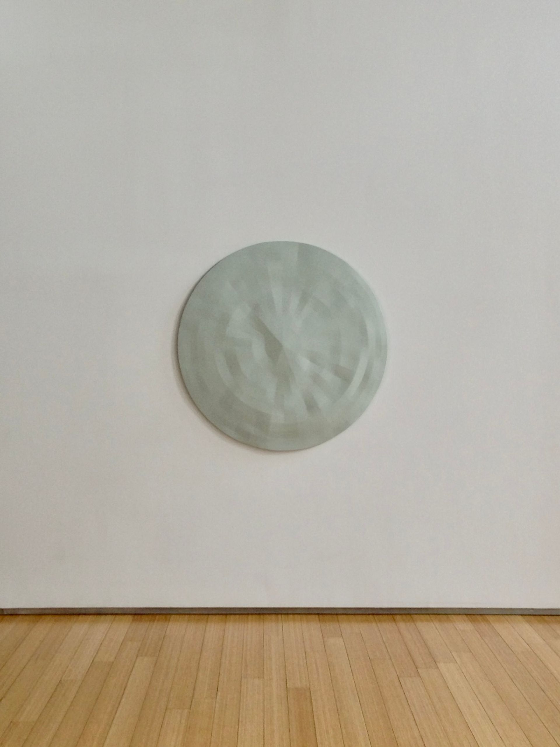 Merced & Tuolumne / 10 (pale green), 2006, oil on plywood, 44 inches diameter