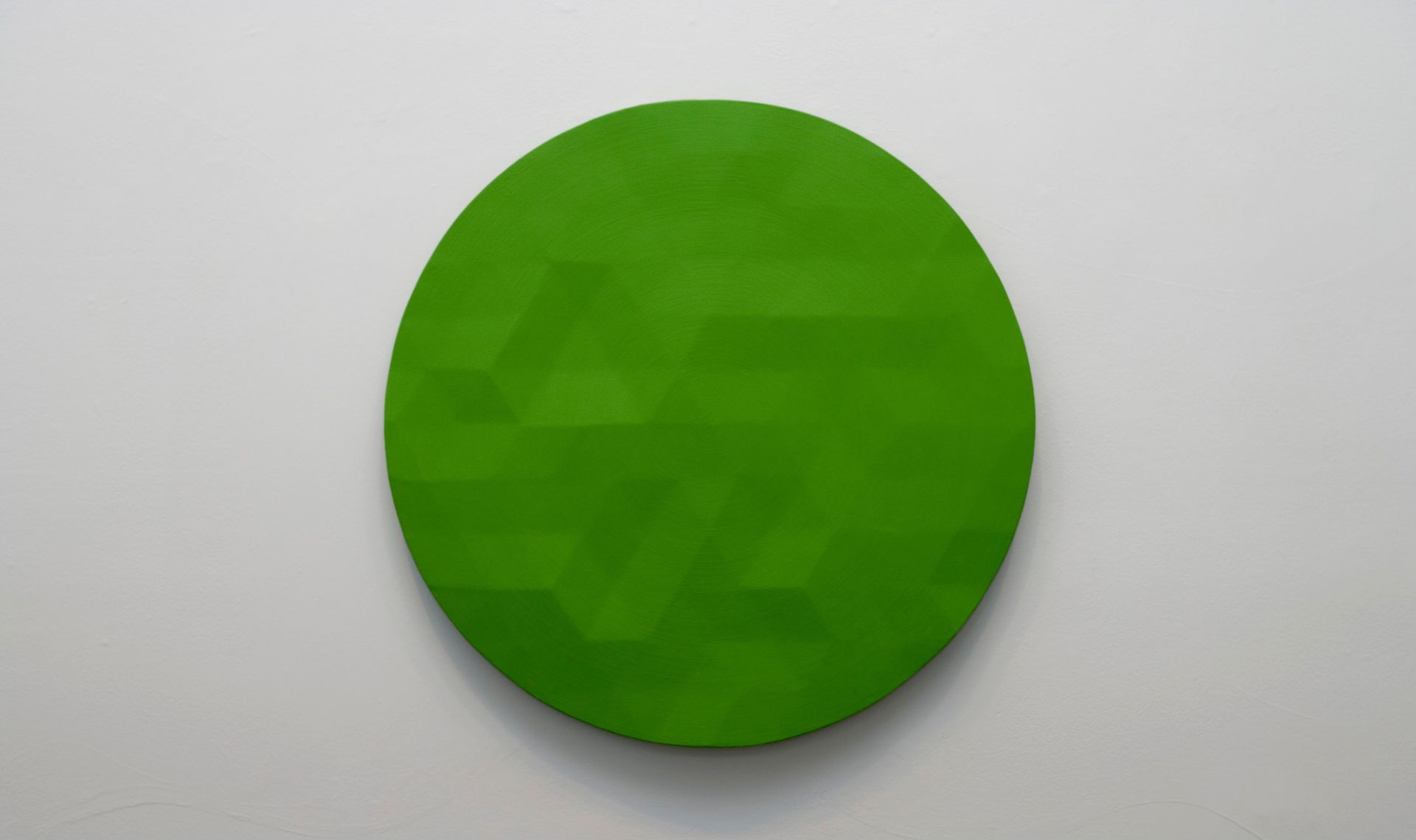 Merced Tuolumne (green), 2003, oil on plywood, 36 inches diameter