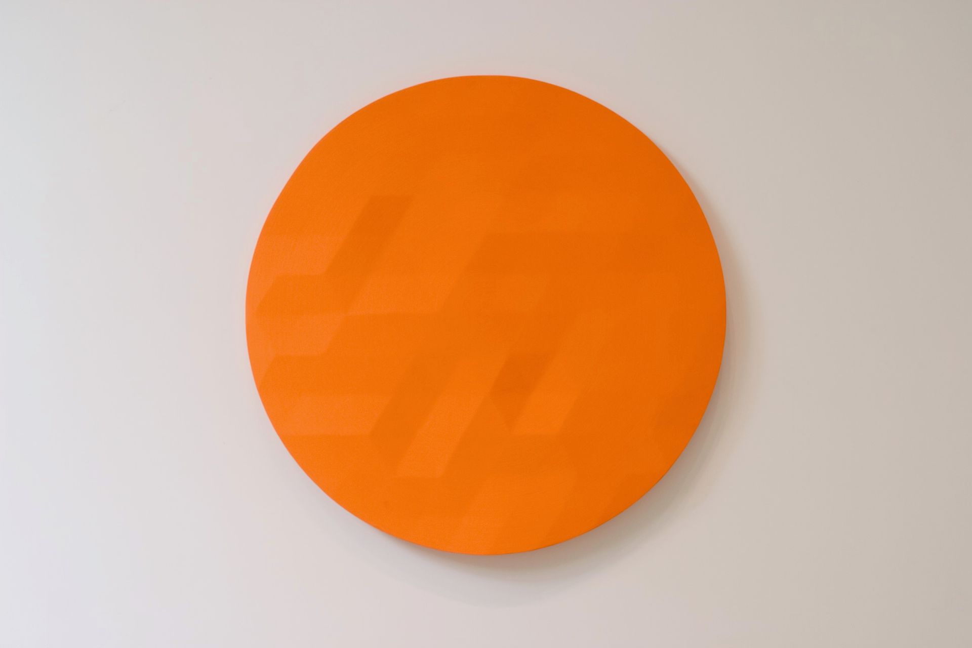 Merced Tuolumne (orange), 2003, oil on plywood, 36 inches diameter