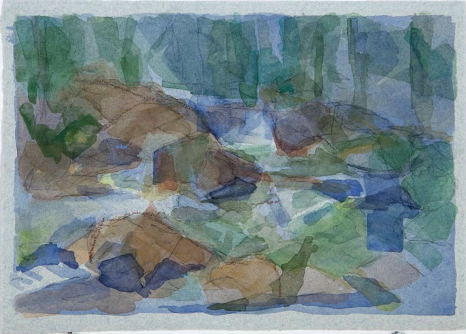 Dana Fork, 2014, watercolor, 7 x 10 inches