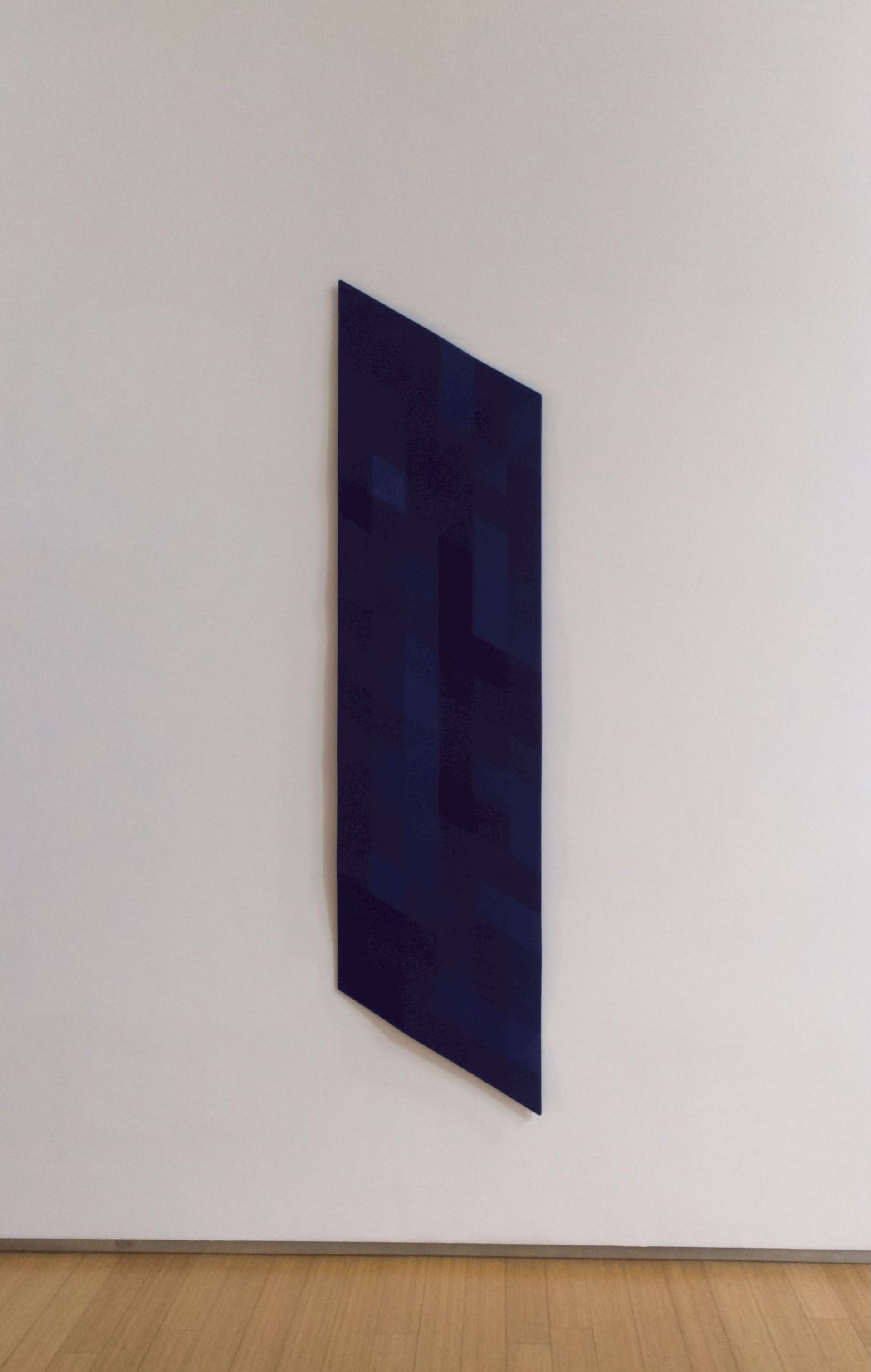 Upper Kern River / 28 (dark blue), 2017, oil on plywood, 83 x 20 x 2 inches