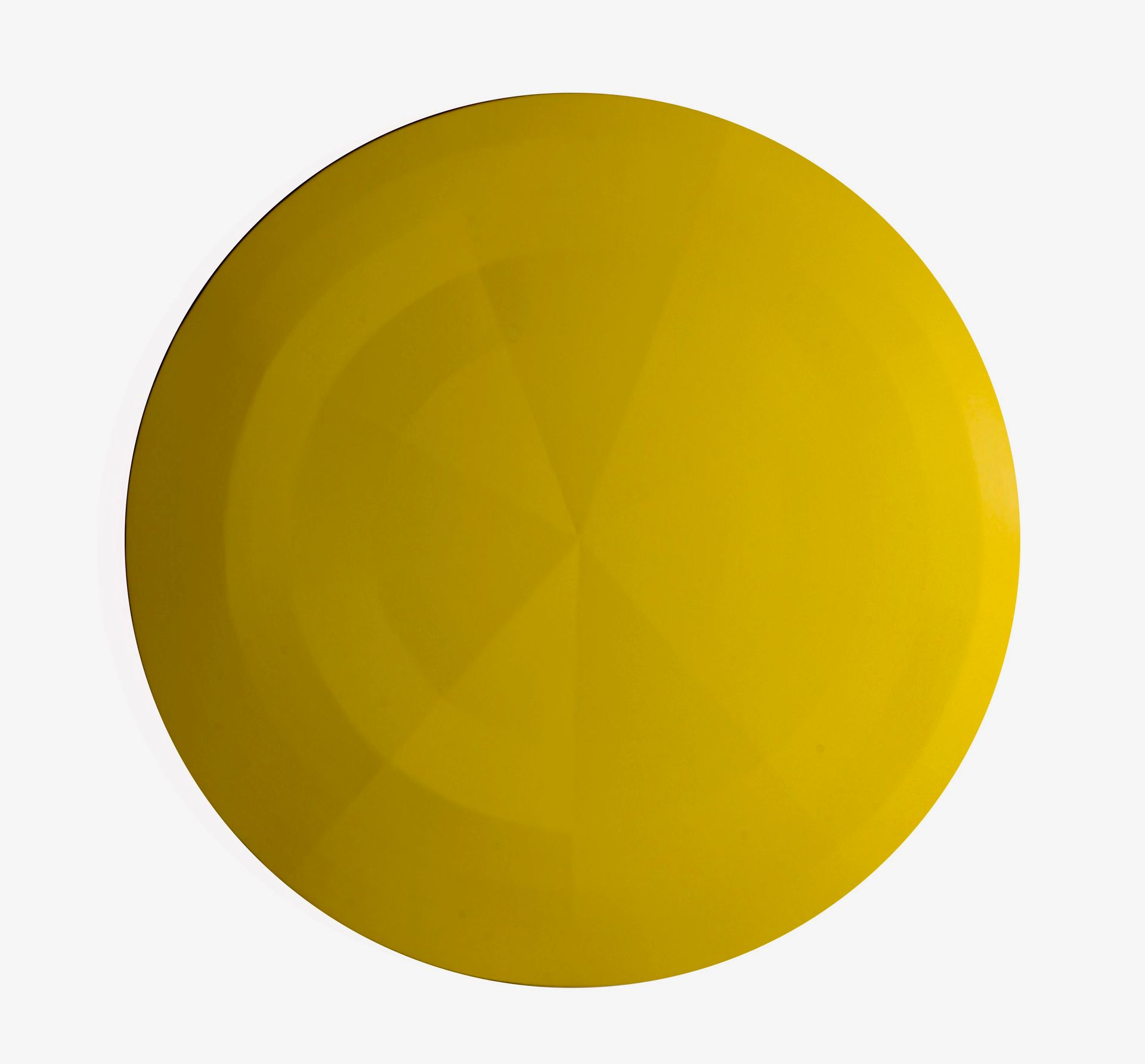 Merced & Tuolumne / 8 (yellow), 2005, oil on plywood, 39 inches diameter